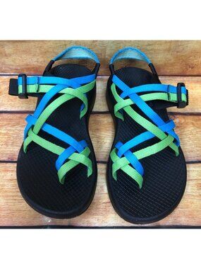 Chaco ZX2 Yampa J199090 Celery Blue Green Sport Sandals Womens 6 (3a73